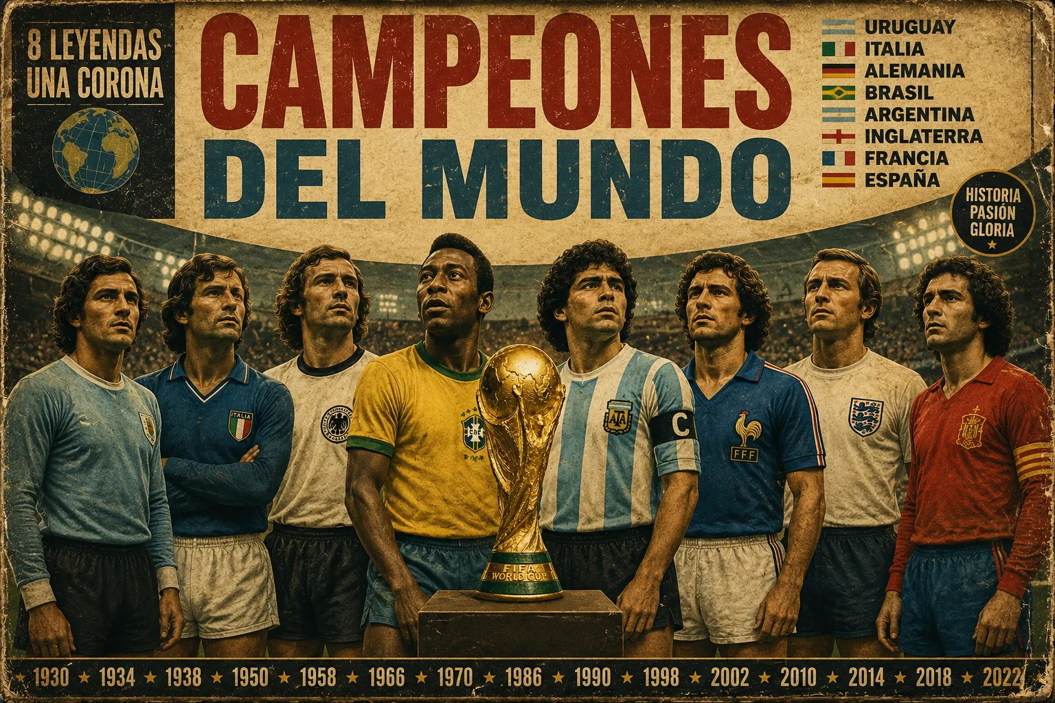 20 datos sorprendentes sobre las selecciones campeonas del Mundial
